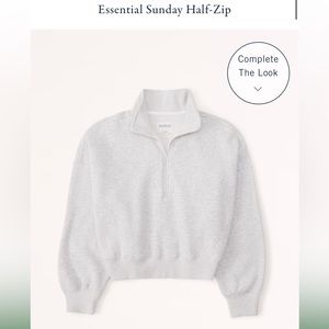 Abercrombie essential Sunday half zip, size XS